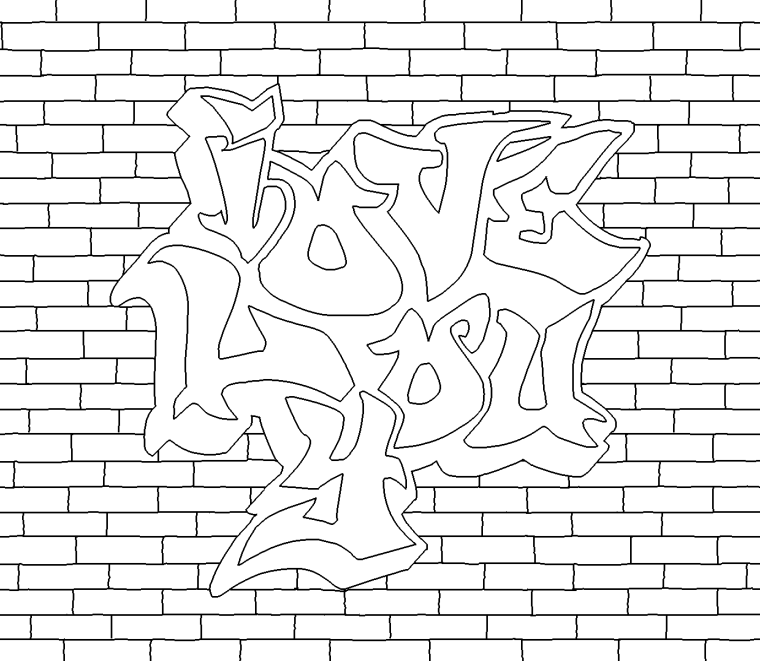 Раскраска в стиле граффити