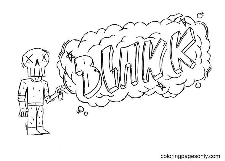 Раскраска граффити люди