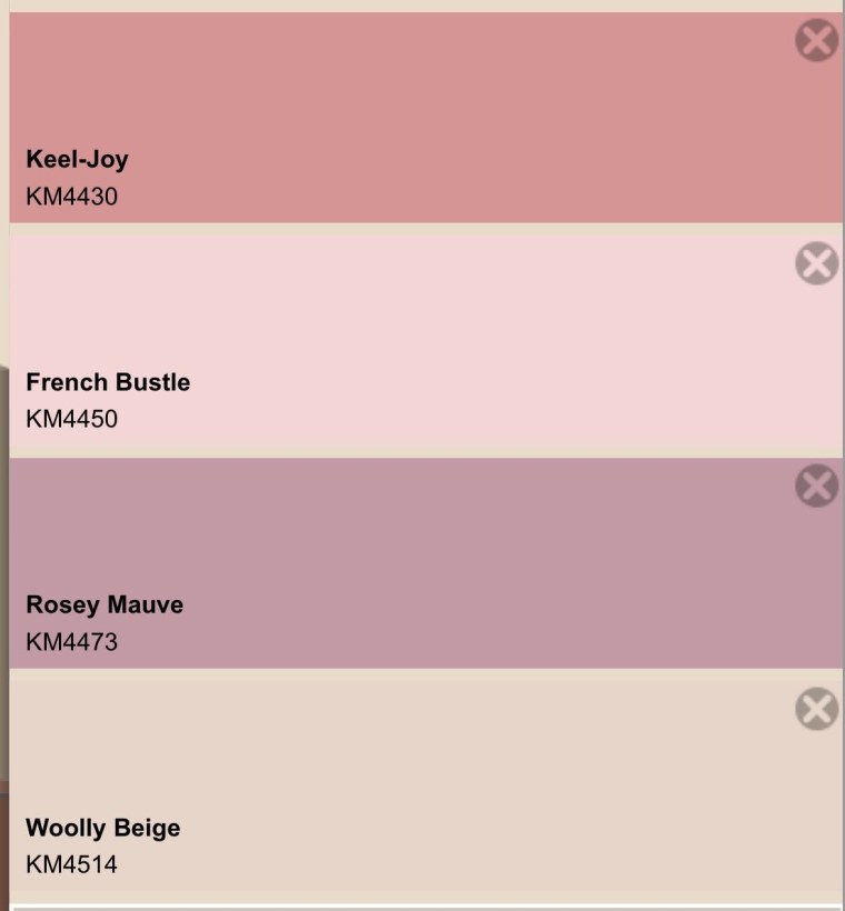 Оттенки пыльно розового цвета