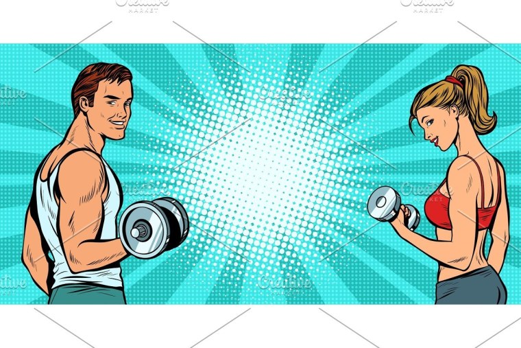 Поп арт в тренажерный зал