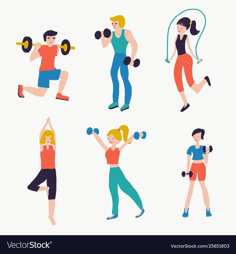 Физические упражнения иллюстрация