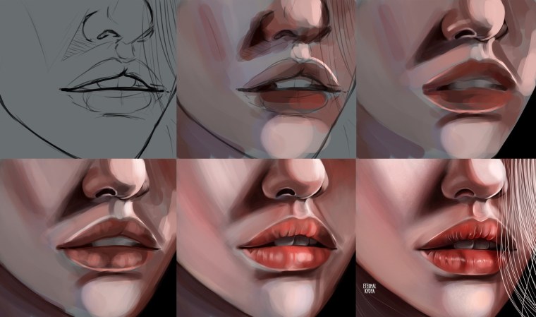 Губы туториал