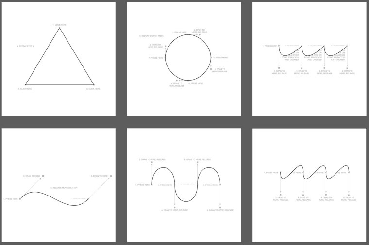 Иллюстратор перо упражнения