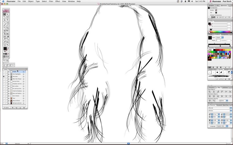 Контур в иллюстраторе