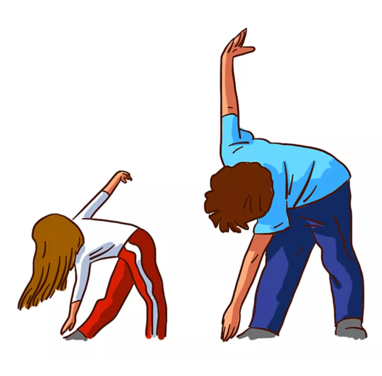 Физические упражнения иллюстрация