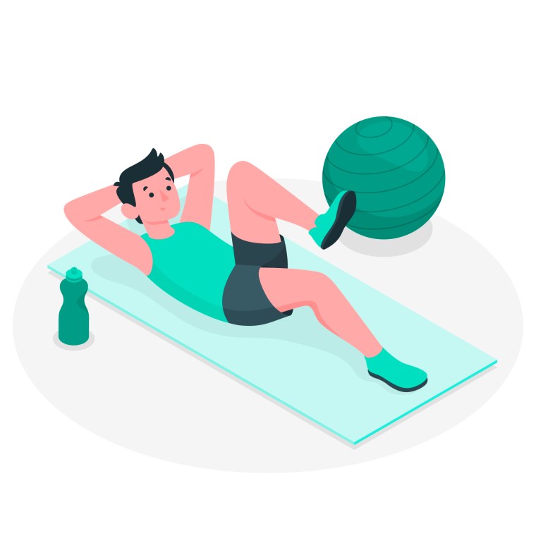 Working out illustration