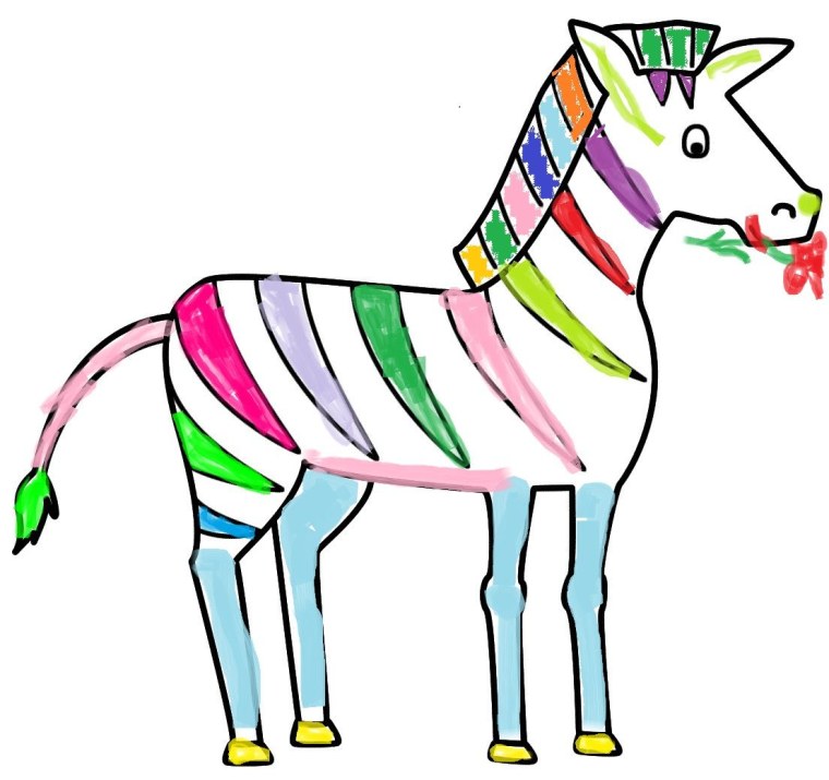 Разноцветная Зебра