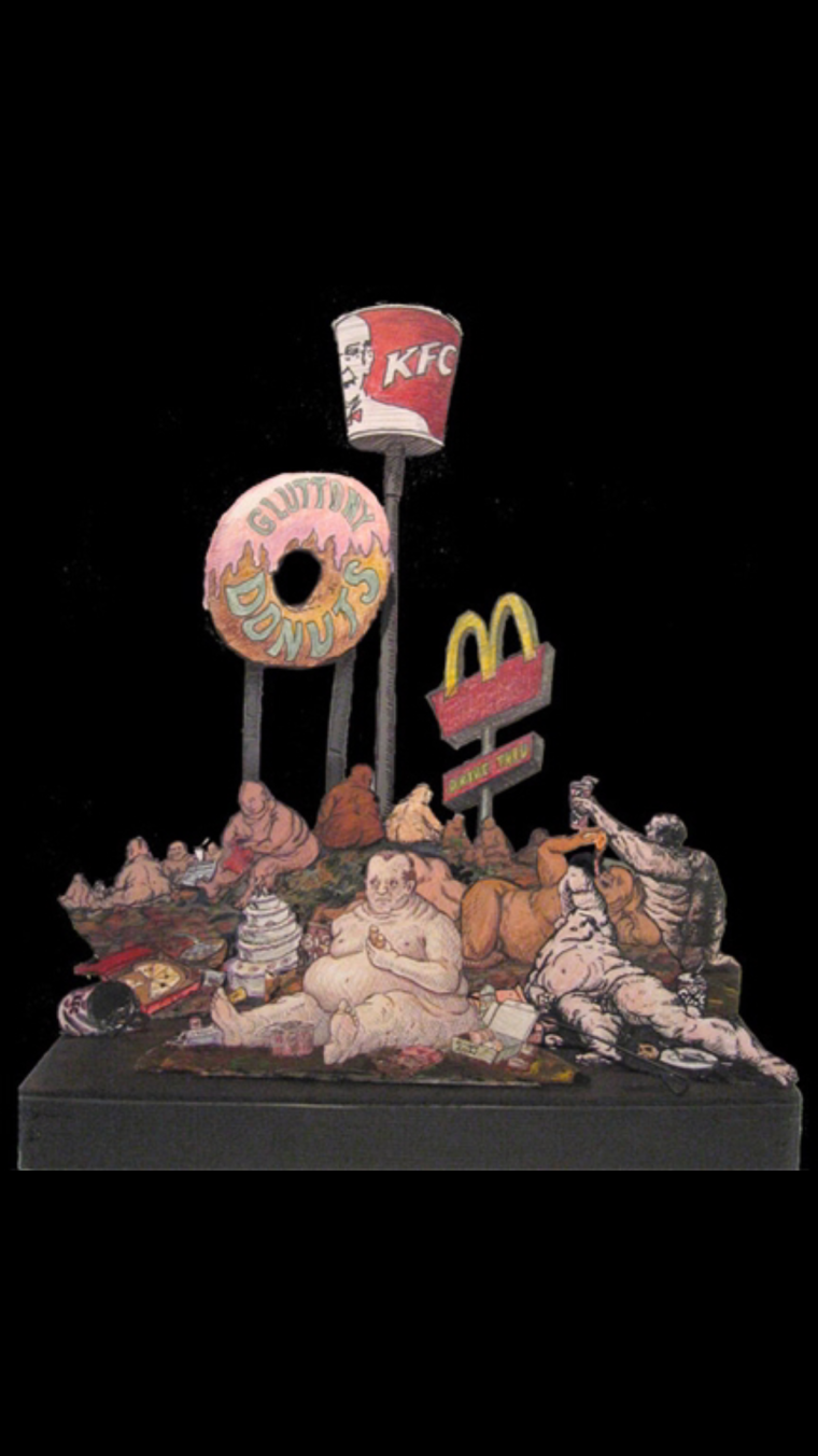 Чревоугодие иллюстрация