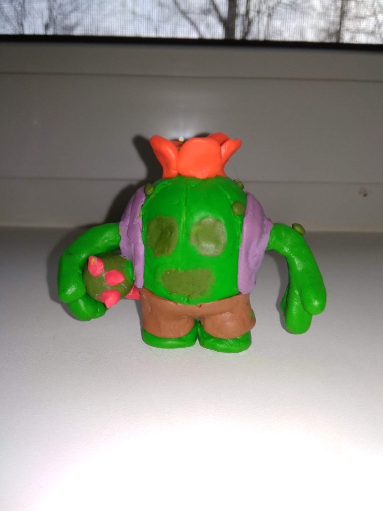 Спайк Brawl Stars пластилина