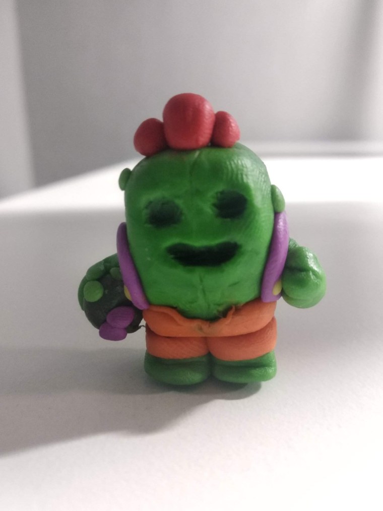 Спайк Brawl Stars пластилина