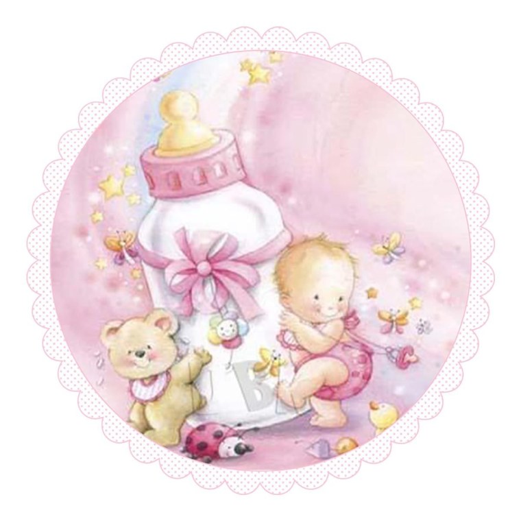 Открытка с новорожденной девочкой