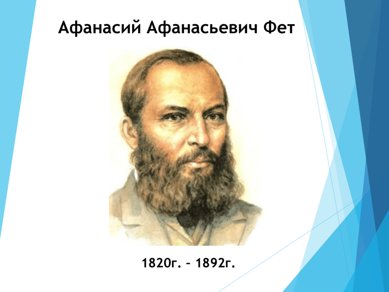 Фет портрет писателя