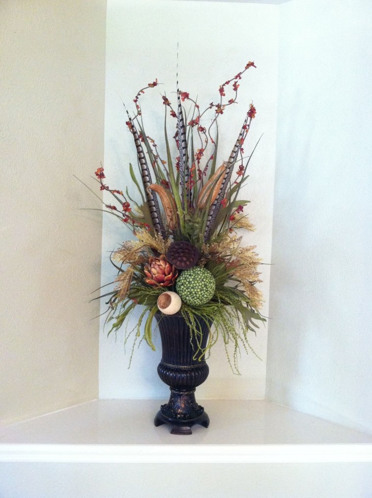 Интерьерные композиции из сухоцветов