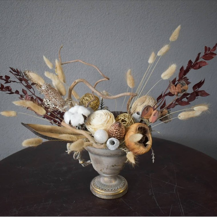 Интерьерные композиции из сухоцветов