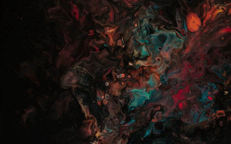 Краски на черном фоне