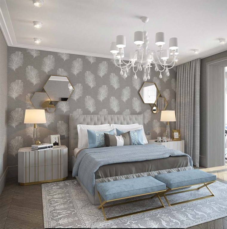 Жемчужно-серый цвет стен