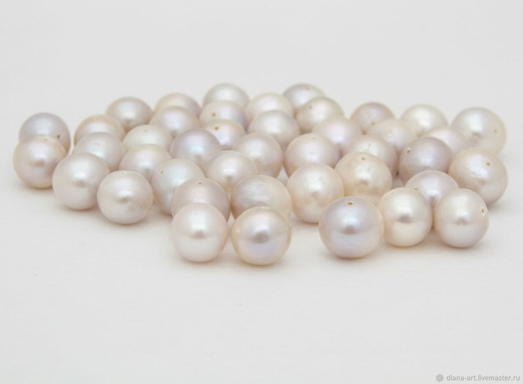 Бусины бежевый жемчуг