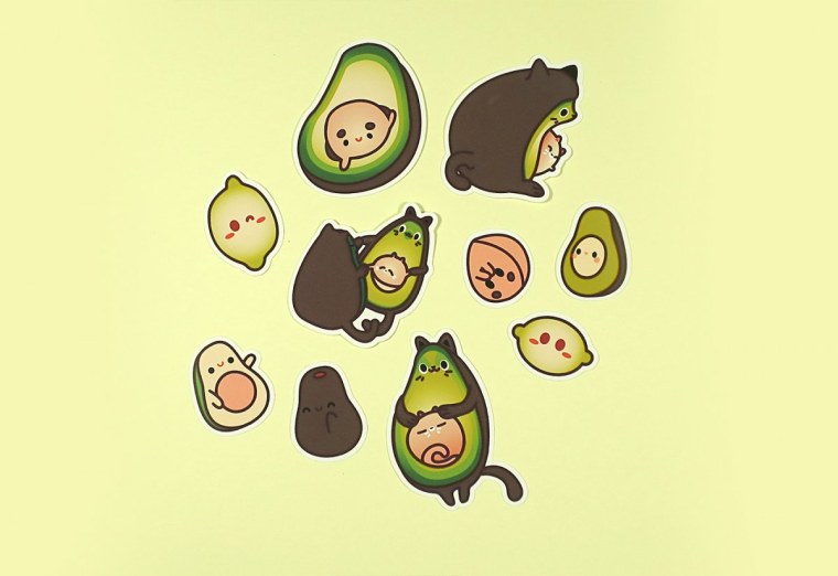 Обои с авокадо милые
