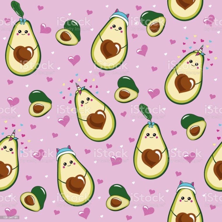 Милые фоны с мелкими картинками авокадо