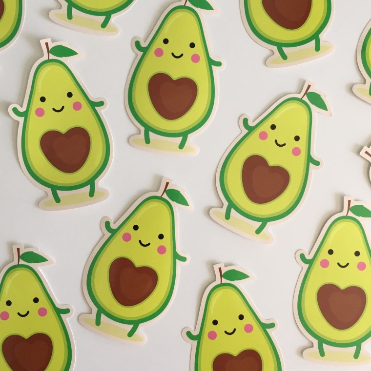 Красивые наклейки с авокадо