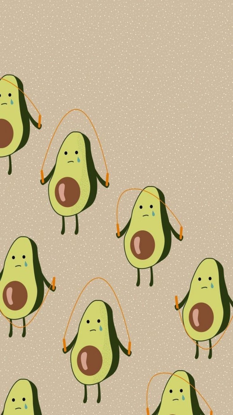Обои с авокадо милые