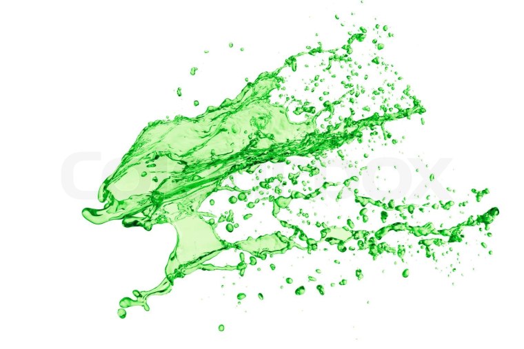 Всплеск воды зеленый