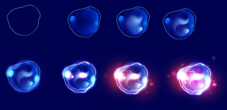 Эффект свечения в рисовании