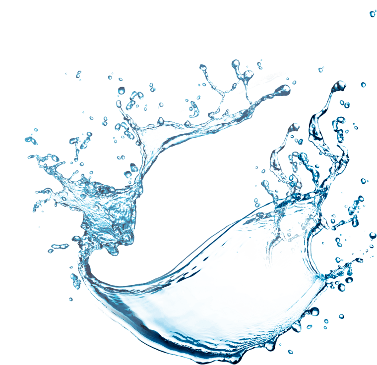 Брызги воды на прозрачном фоне