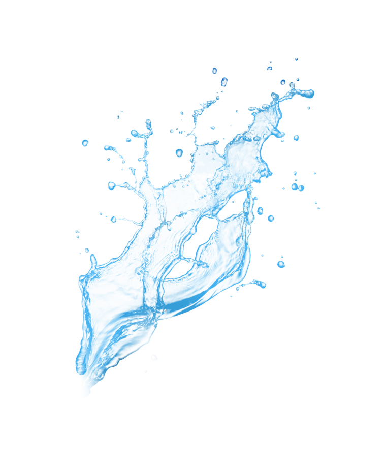 Всплеск воды на прозрачном фоне