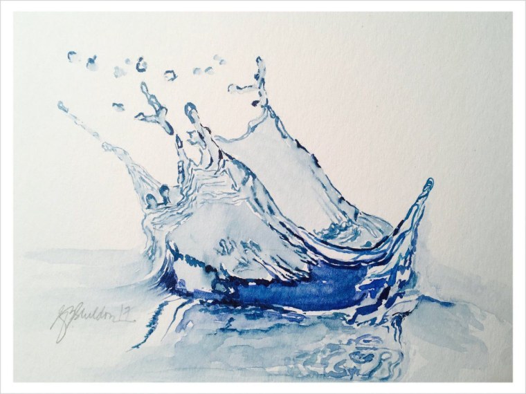 Рисуем воду акварелью