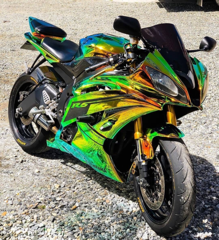 Yamaha r6 мятный хром