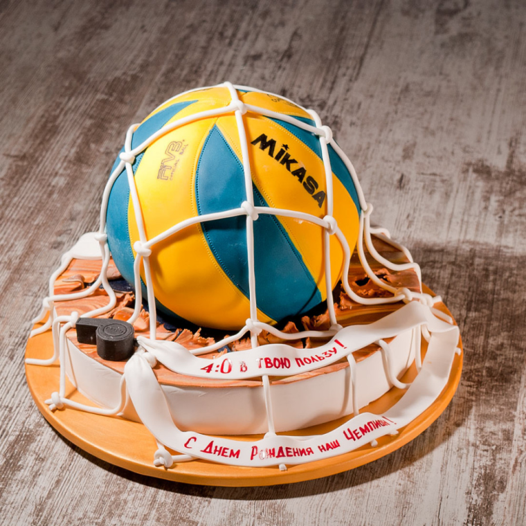 Торт волейбольный мяч Микаса