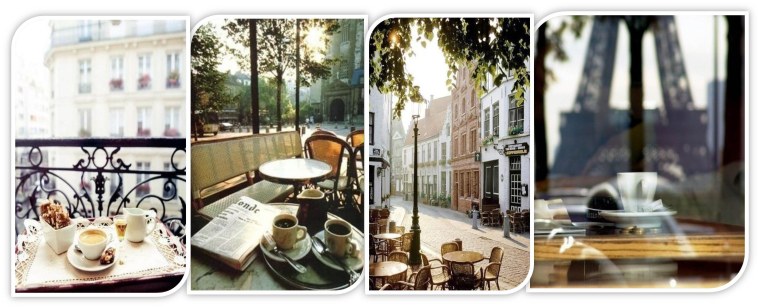 Париж осень кафе