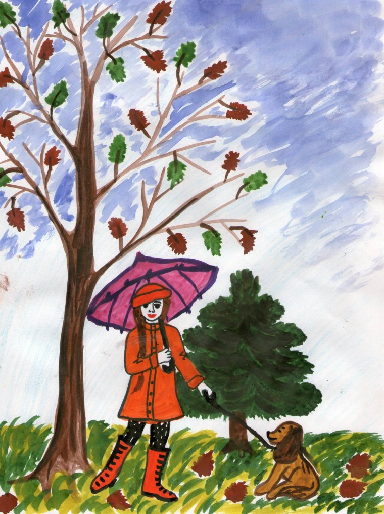 Разные рисунки про осень