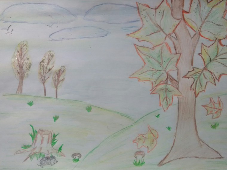 Рисунок на тему унылая пора