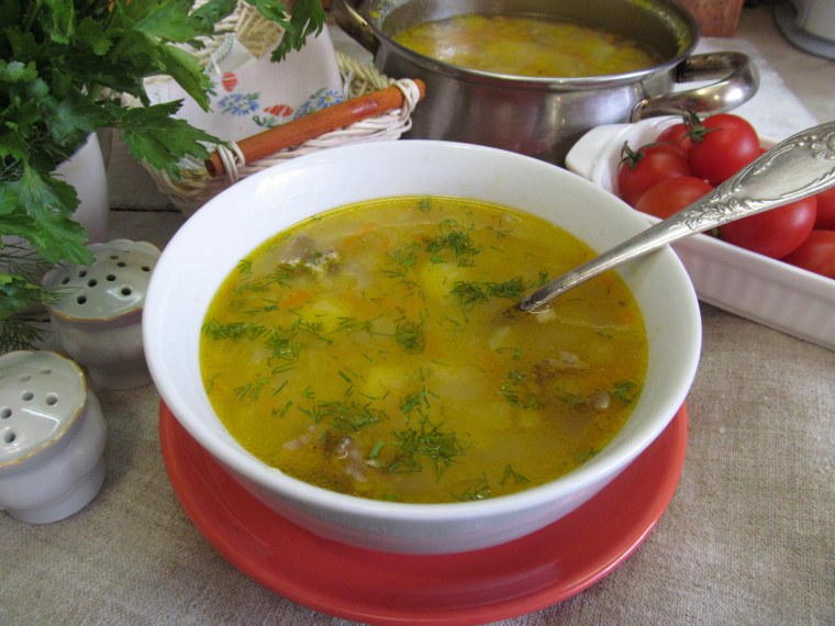 Суп пшенный постный