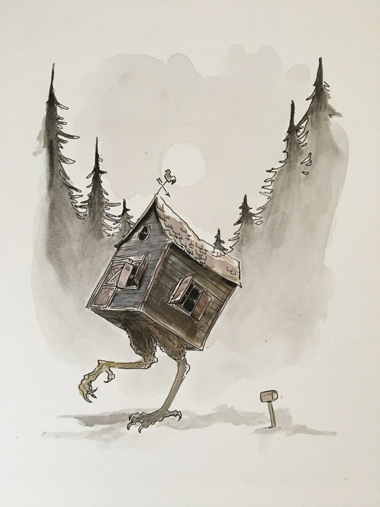 Баба Яга и избушка на курьих