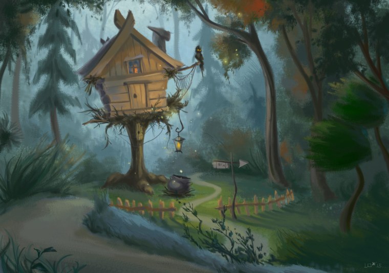 Лесная избушка бабы яги