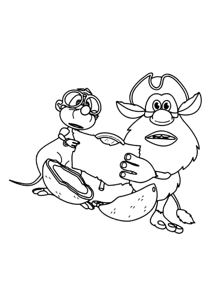 Раскраска Буба мультик