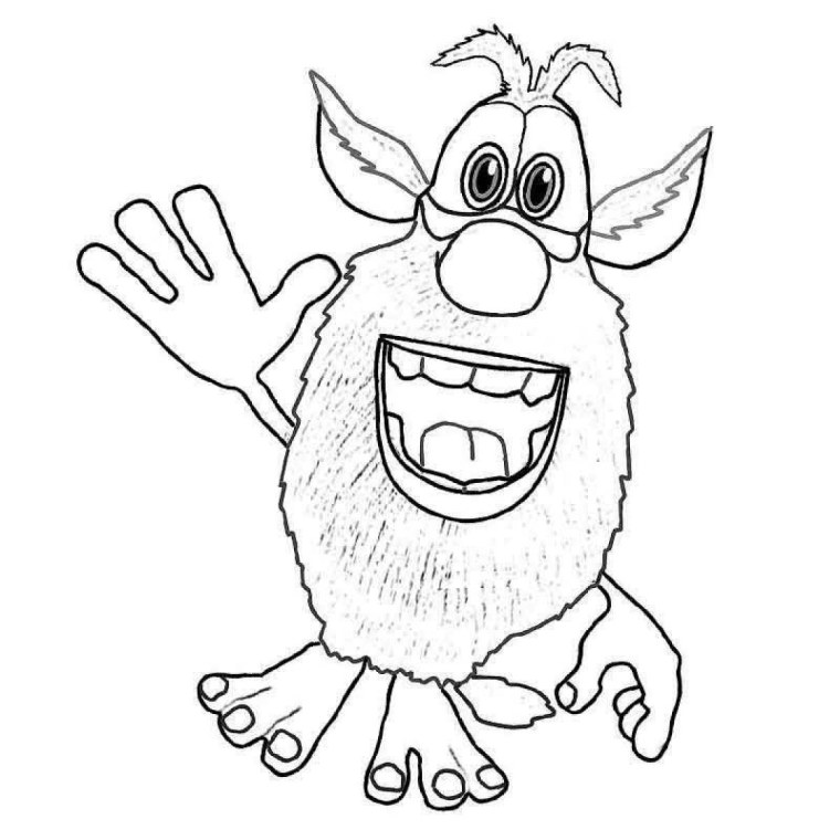 Буба разукрашка а4