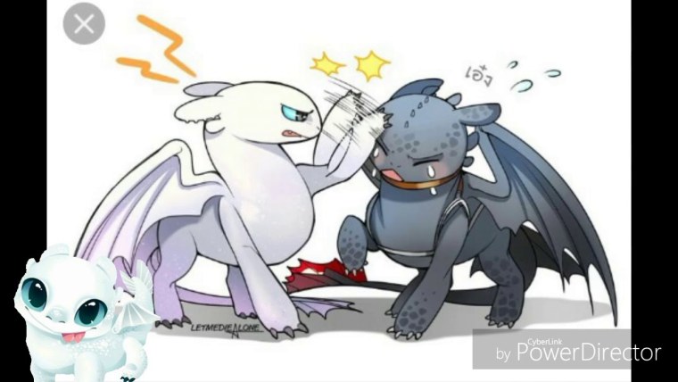 Дракон Беззубик и белая фурия +18