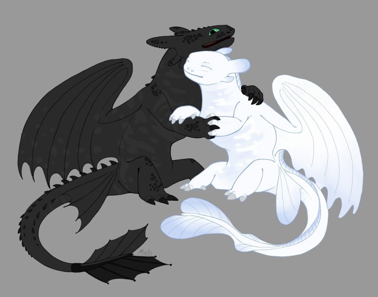 Дракон Беззубик и белая фурия