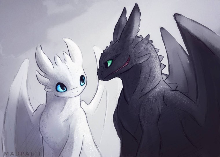 Драконы Беззубик и дневная фурия