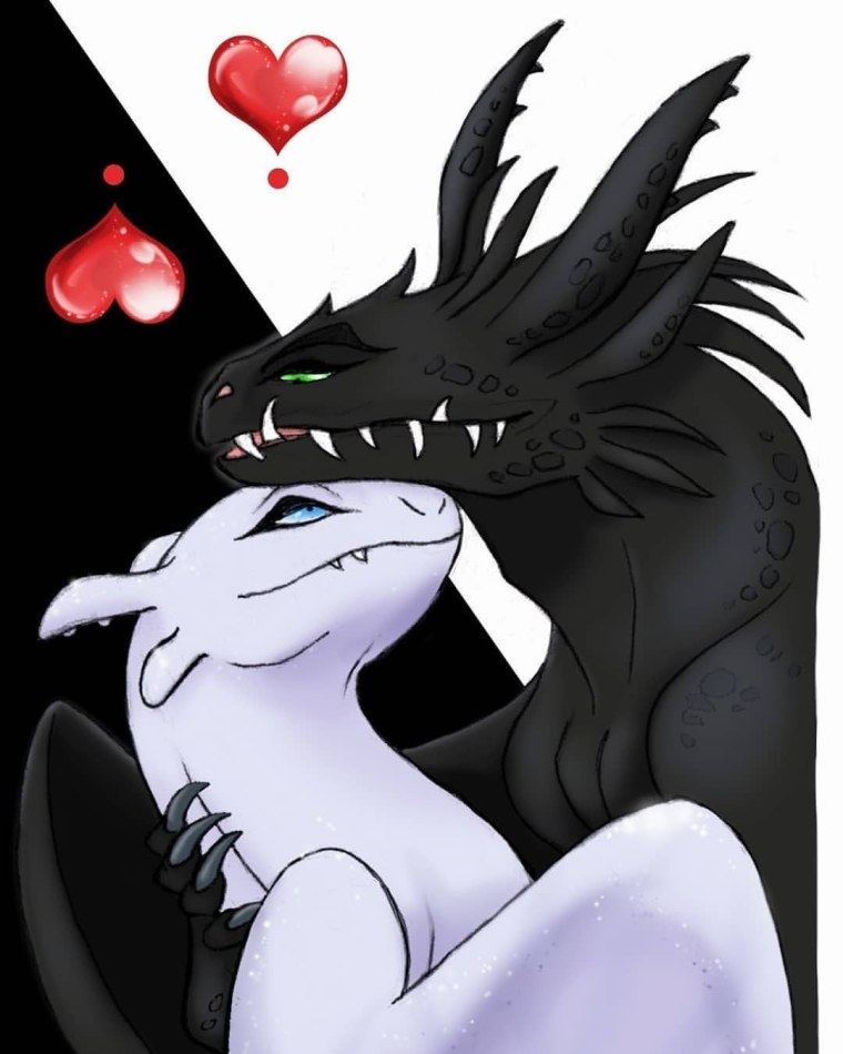 Дракон Беззубик и белая фурия +18