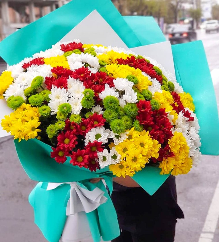 Букет "кустовые хризантемы"