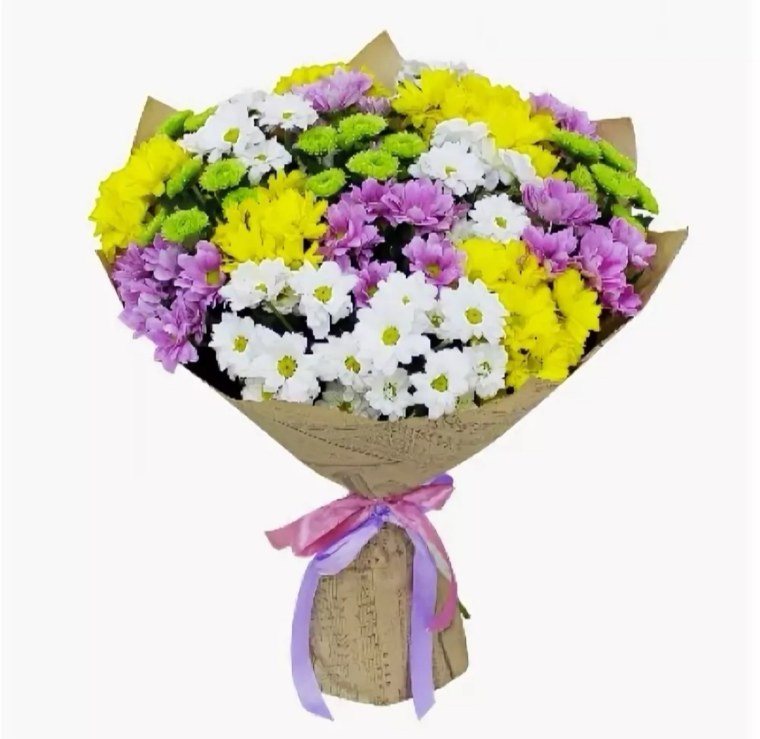 Кустовая Хризантема букет 15шт