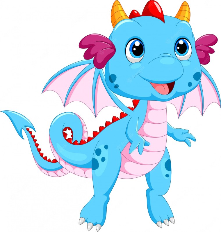 Розовый дракончик из мультика