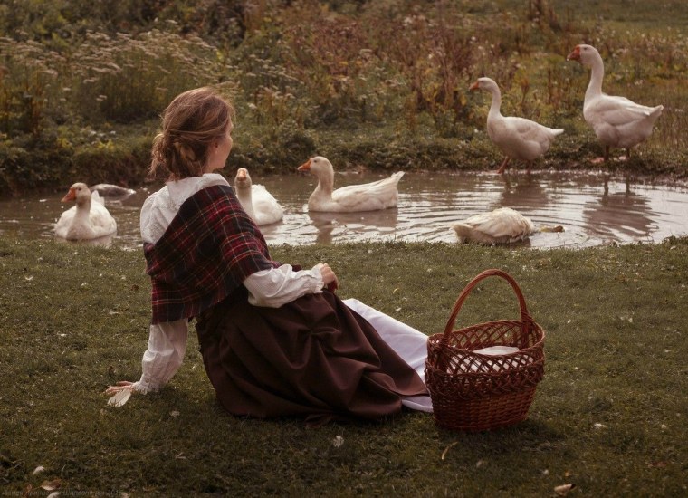 Девушка в деревне Эстетика