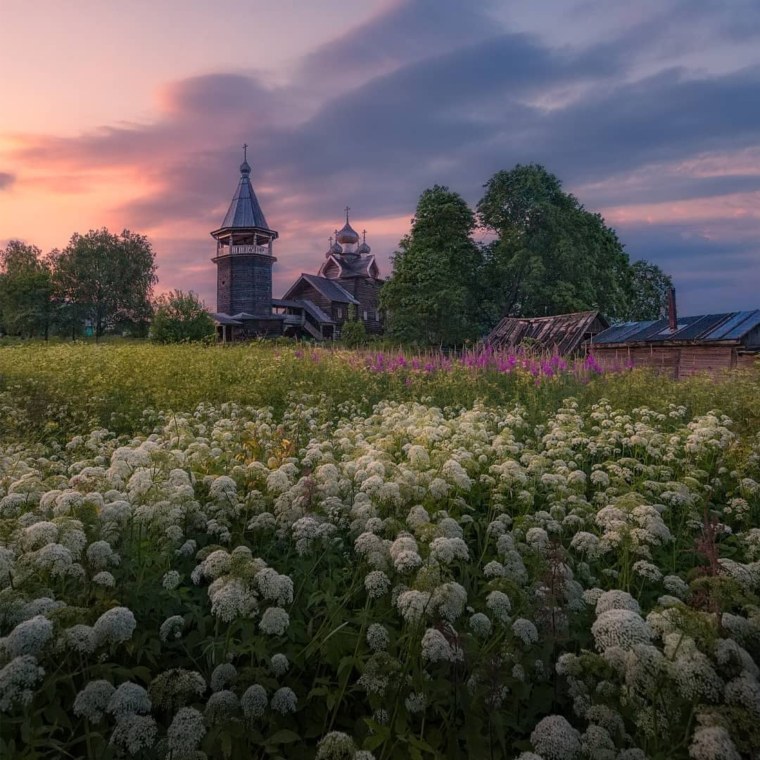 Деревня лето вечер