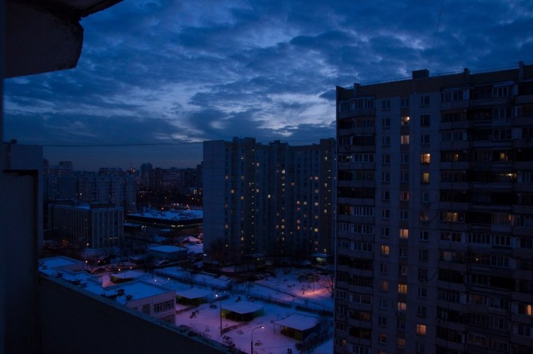 Многоэтажки ночью